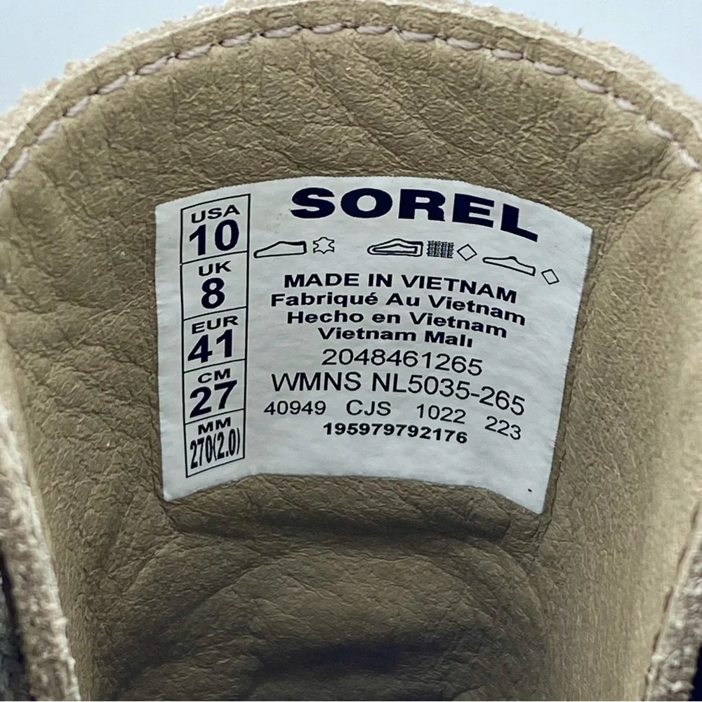 Sorel Omega Taupe Gum 2 Joan Now Lace-Up Boot Size 10